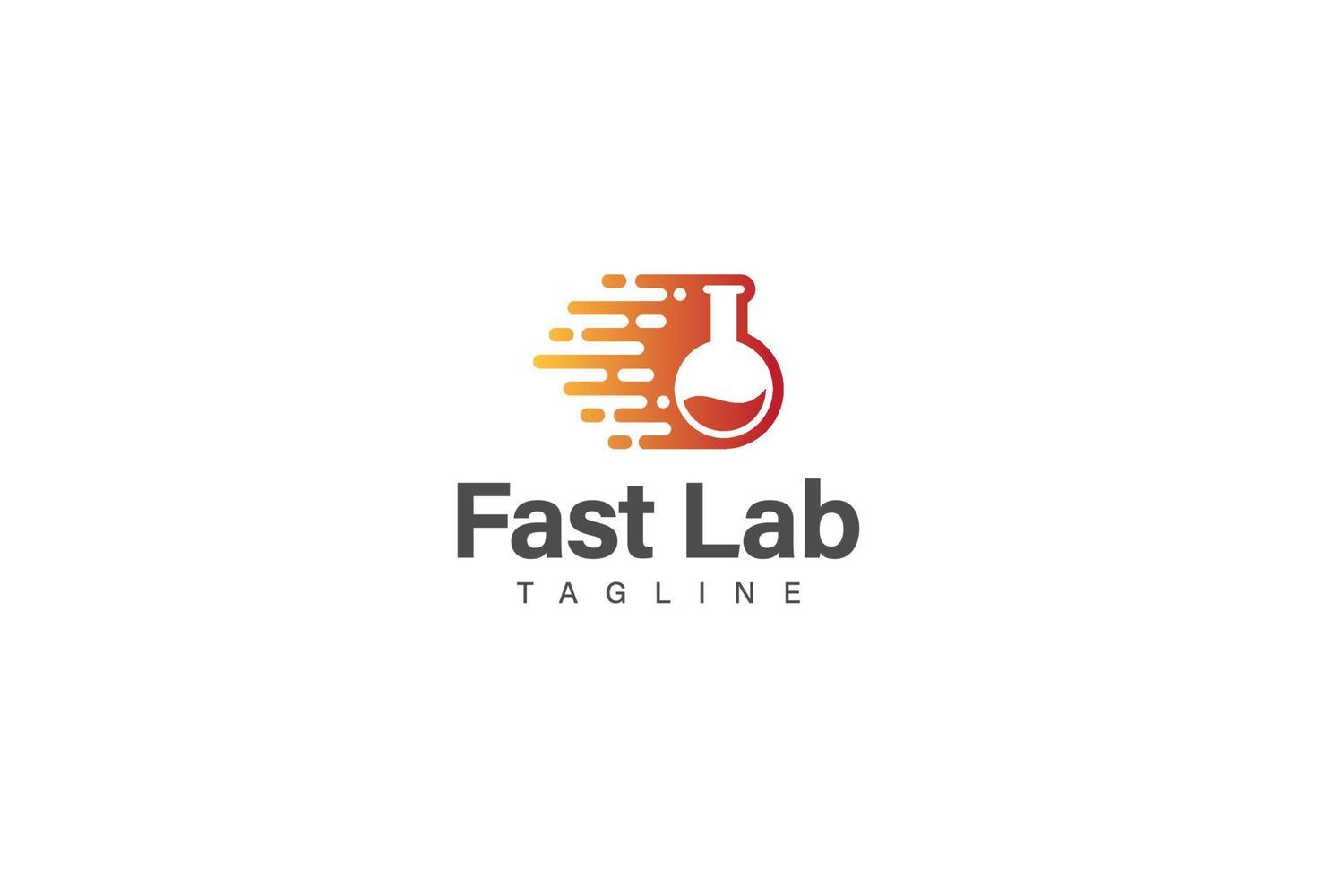 veloce laboratorio logo design vettore