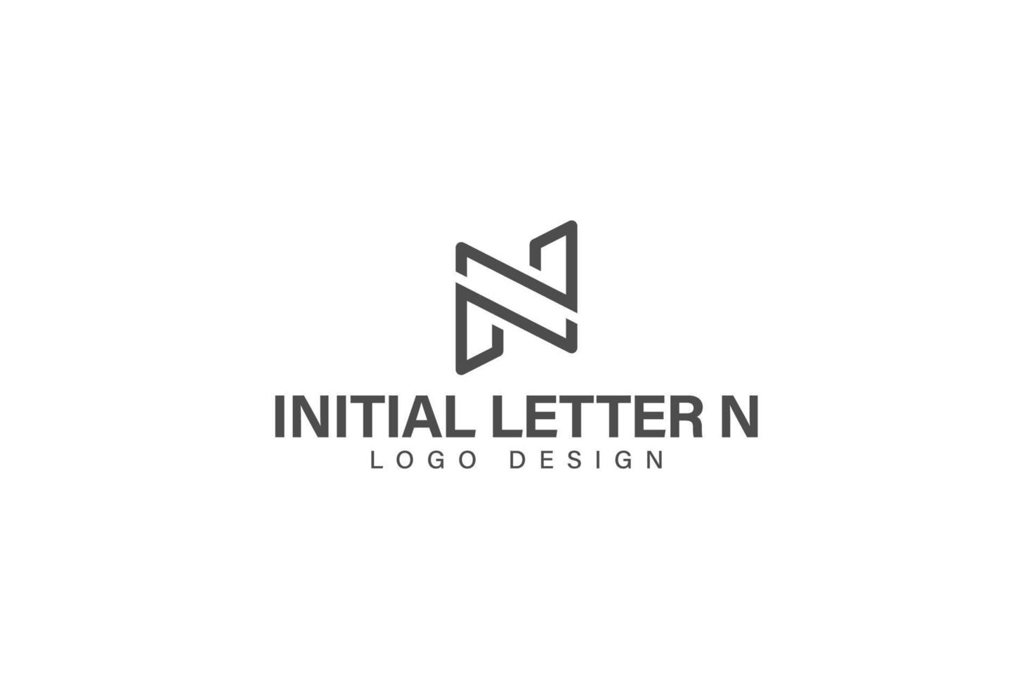 monogramma iniziale lettera n logo design vettore
