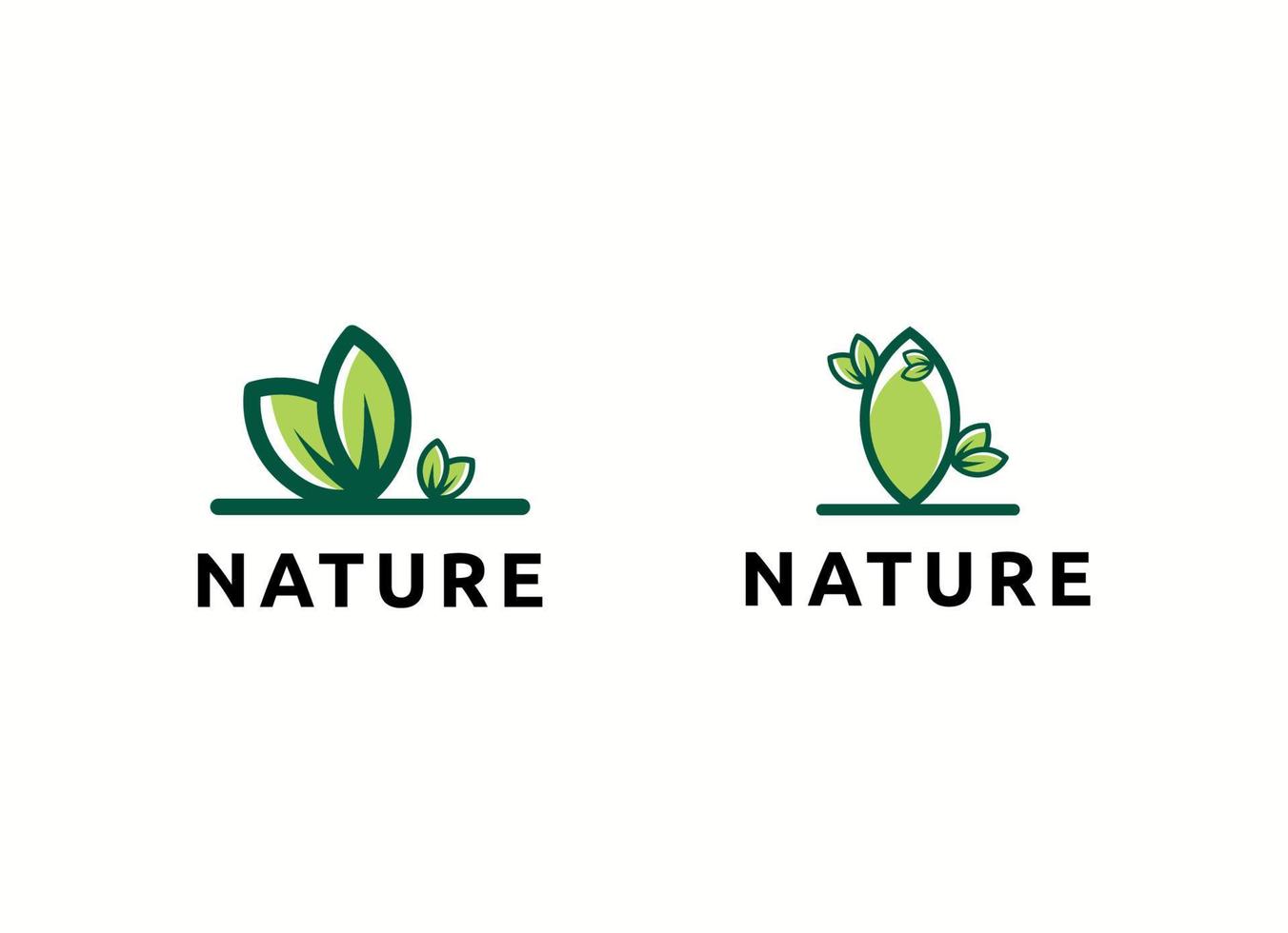 natura logo design modello vettore