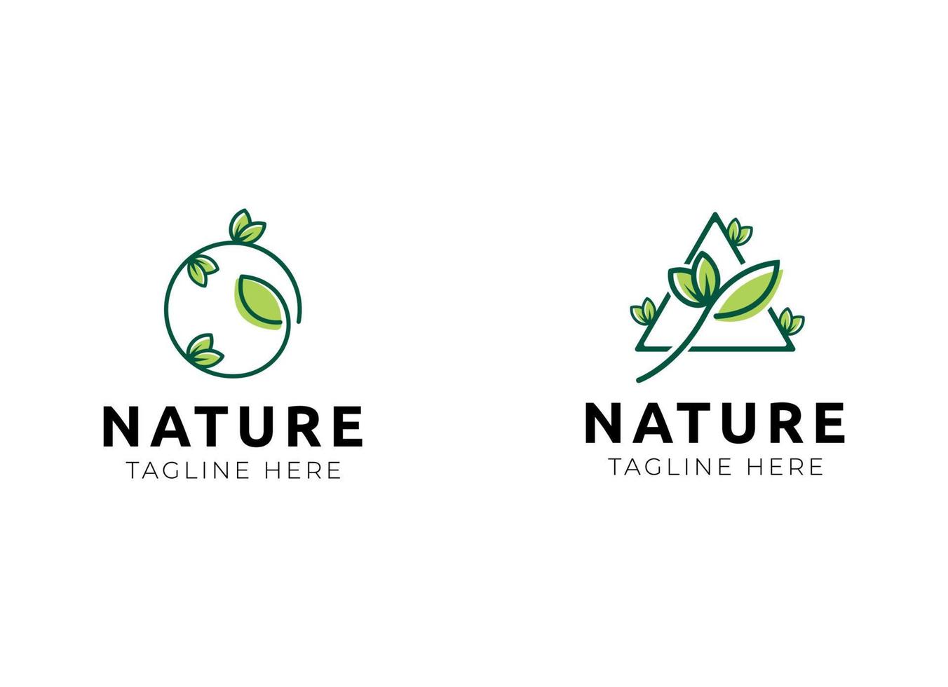 natura logo design modello vettore