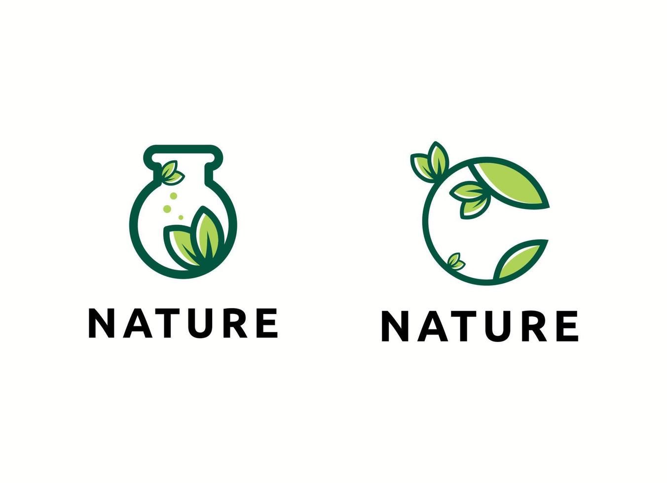 natura logo design modello vettore