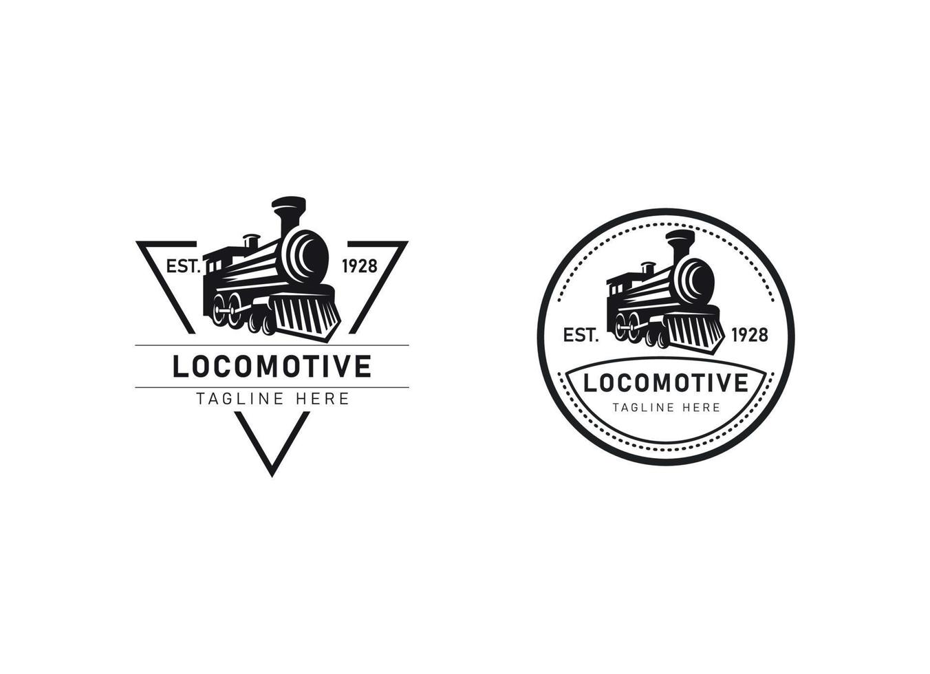 locomotiva logo illustrazione, Vintage ▾ stile emblema vettore