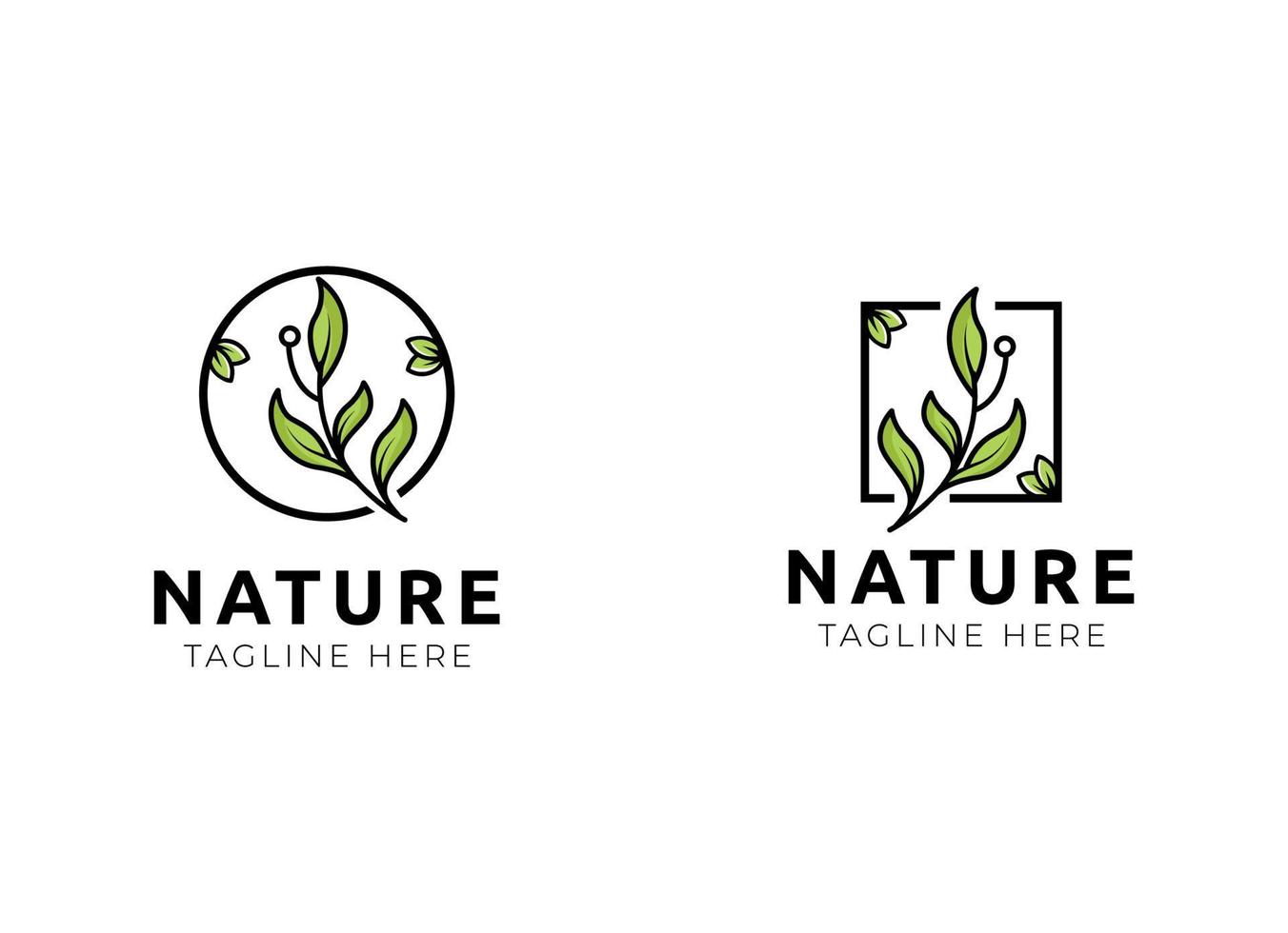 natura logo design modello vettore