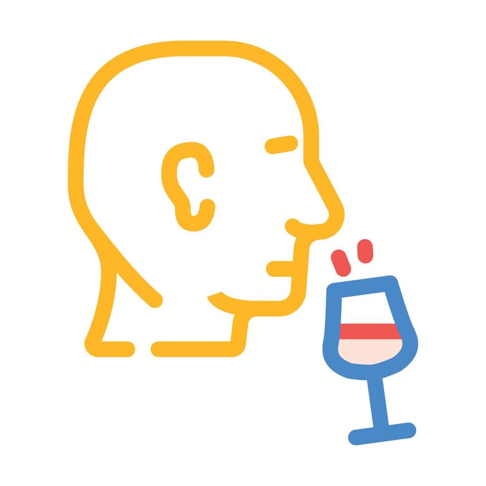 odore aromatico vino colore icona vettore illustrazione