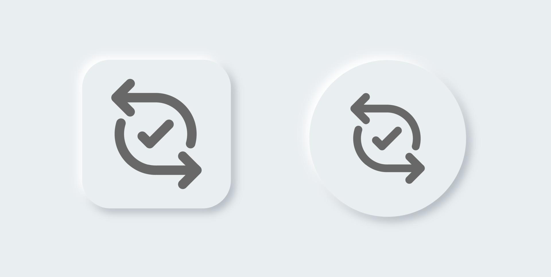 paio solido icona nel neomorfo design stile. accoppiato segni vettore illustrazione.