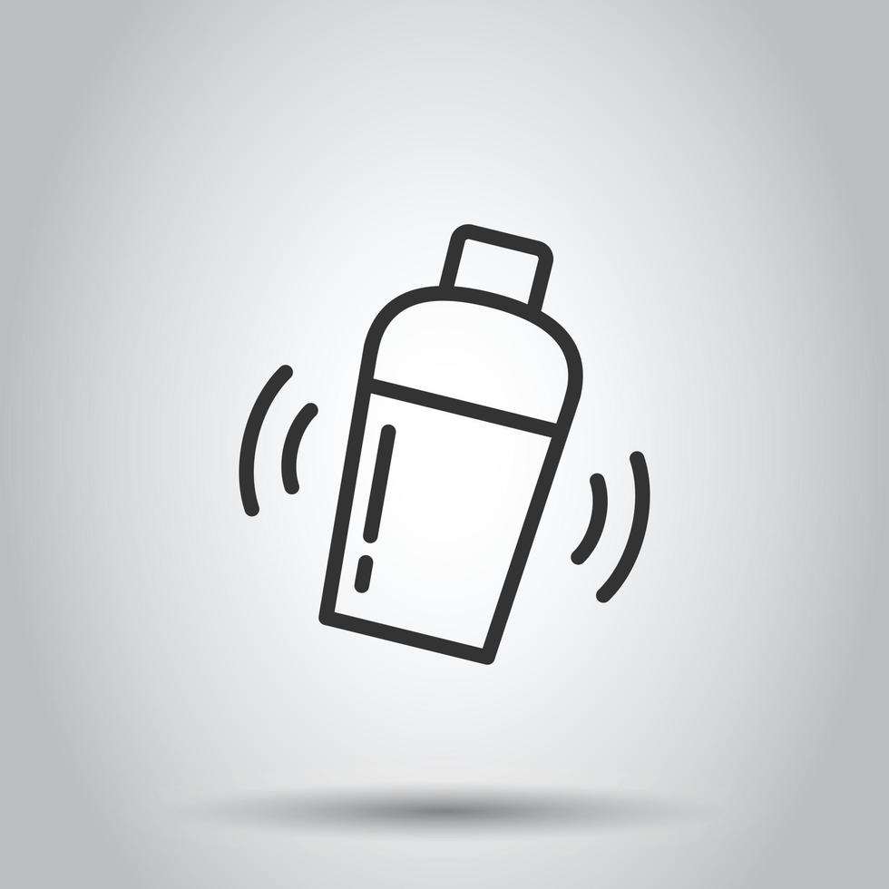 shaker cocktail icona nel piatto stile. alcool bottiglia vettore illustrazione su bianca isolato sfondo. bar bevanda attività commerciale concetto.