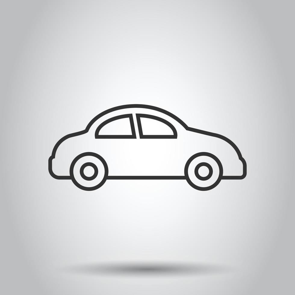 auto icona nel piatto stile. automobile veicolo vettore illustrazione su bianca isolato sfondo. berlina attività commerciale concetto.