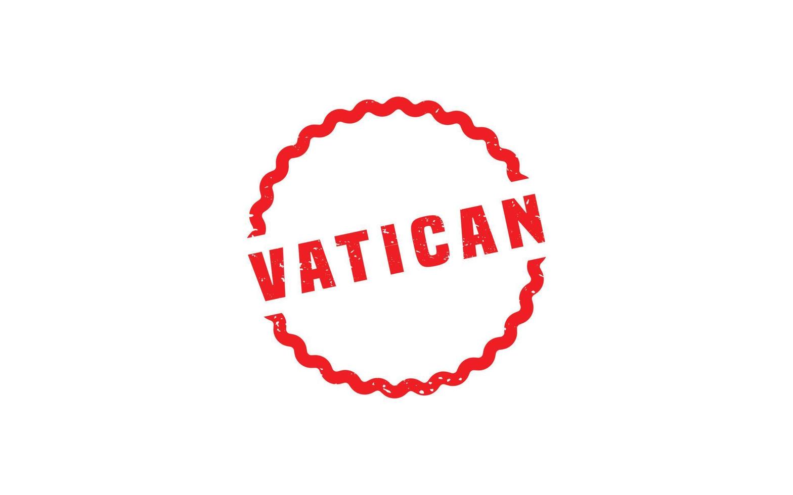Vaticano gomma da cancellare francobollo con grunge stile su bianca sfondo vettore