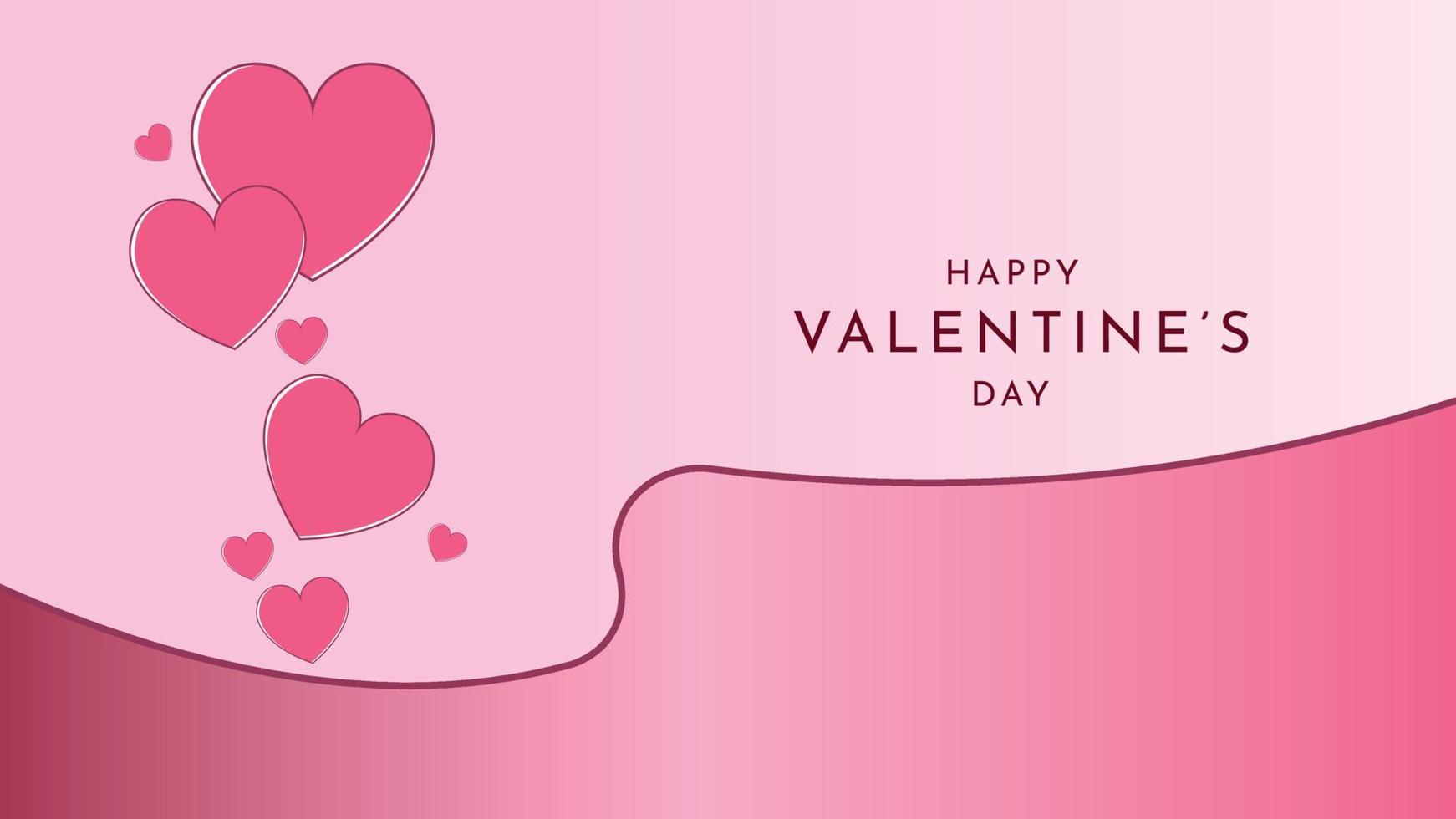 cuore vettore contento San Valentino giorno astratto arte sfondo con rosa amore forma png icona