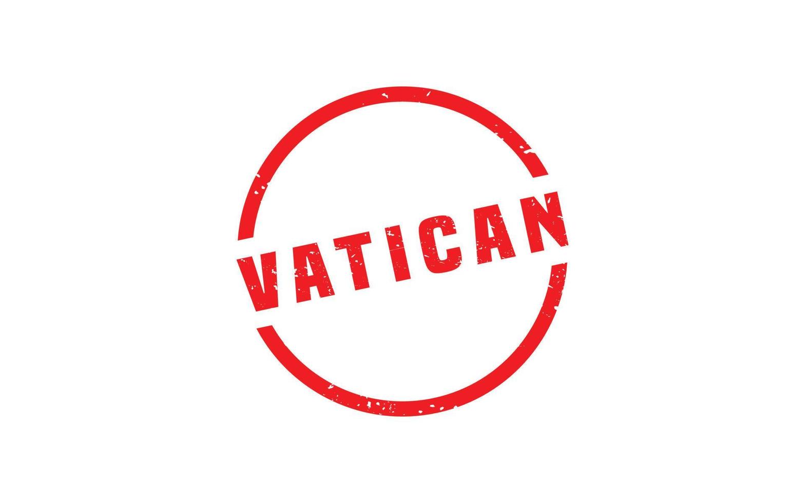 Vaticano gomma da cancellare francobollo con grunge stile su bianca sfondo vettore