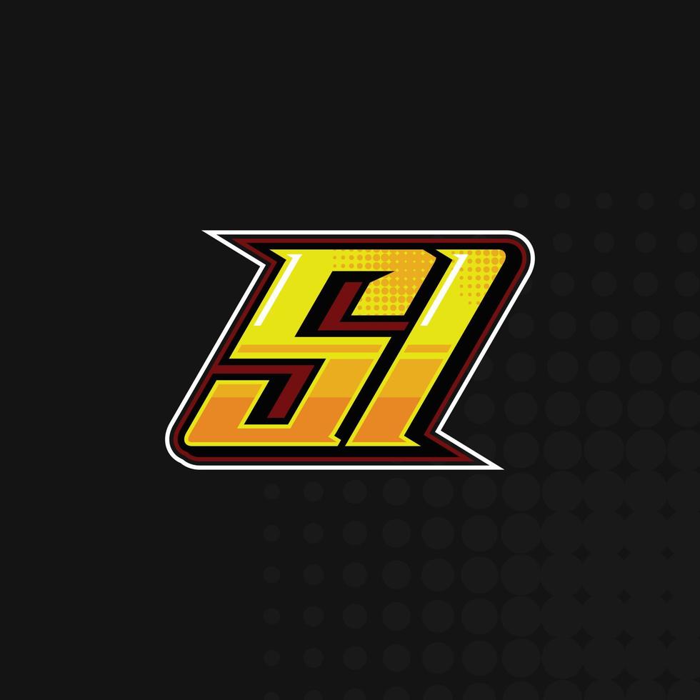gara numero 51 logo design vettore