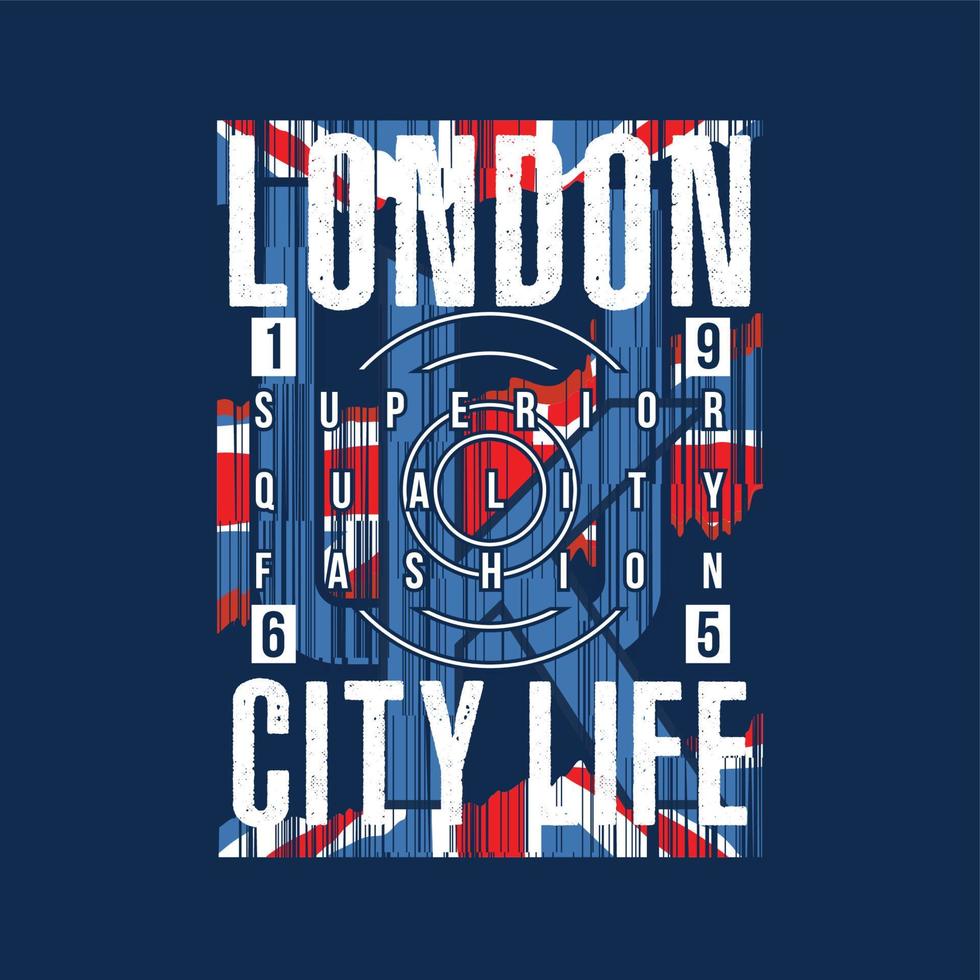 Londra unito regno abstarct bandiera grafico tipografia vettore Immagine
