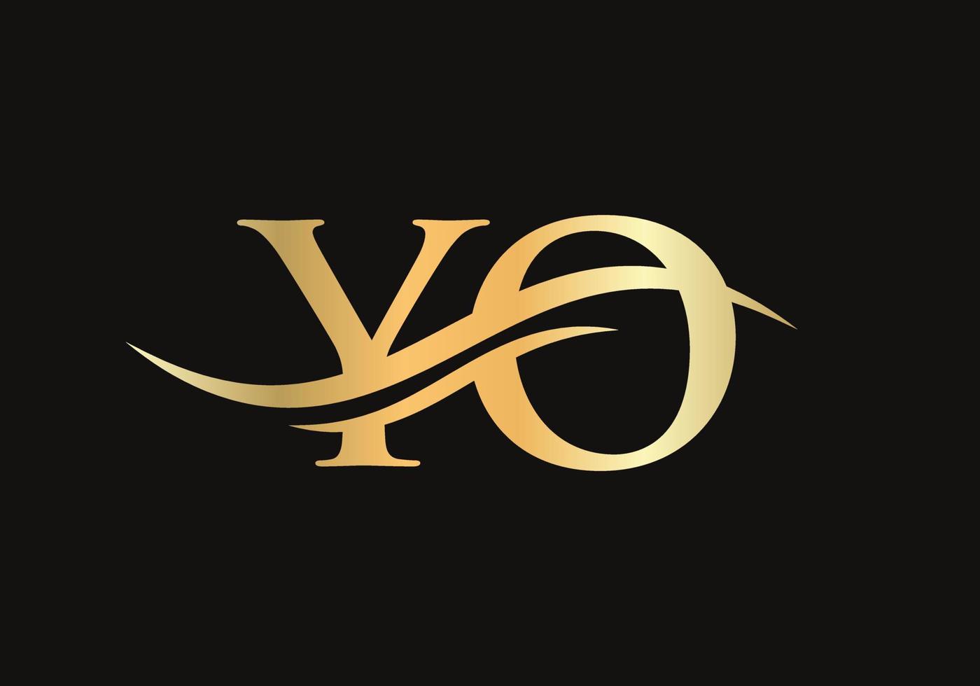 yo logo design. iniziale yo lettera logo vettore. swoosh lettera yo logo design vettore
