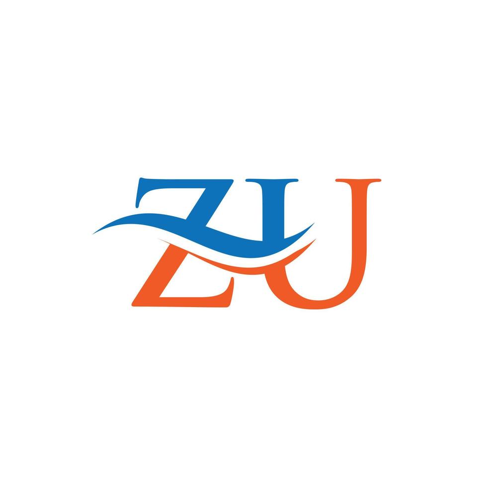 zu lettera connesso logo per attività commerciale e azienda identità. iniziale lettera zu logo vettore modello.