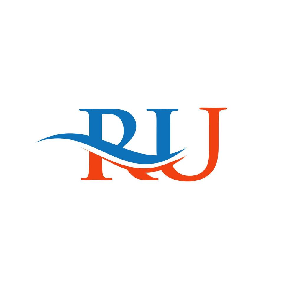 monogramma lettera ru logo design vettore. ru lettera logo design con moderno di tendenza. ru logo vettore