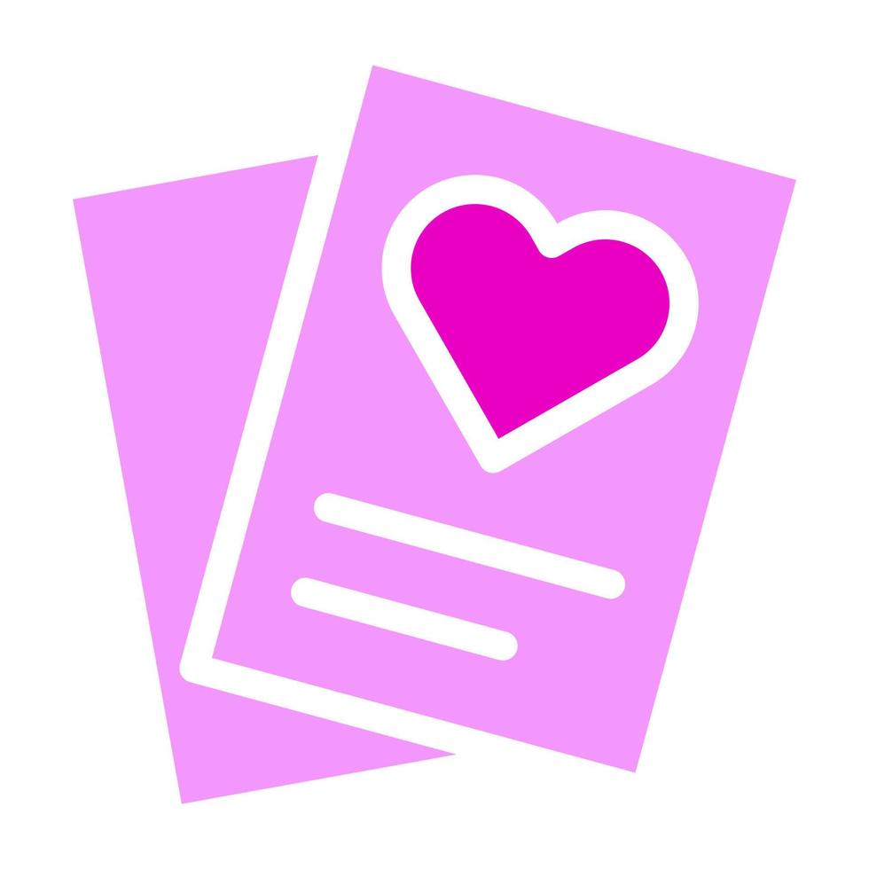 carta solido rosa San Valentino illustrazione vettore e logo icona nuovo anno icona Perfetto.