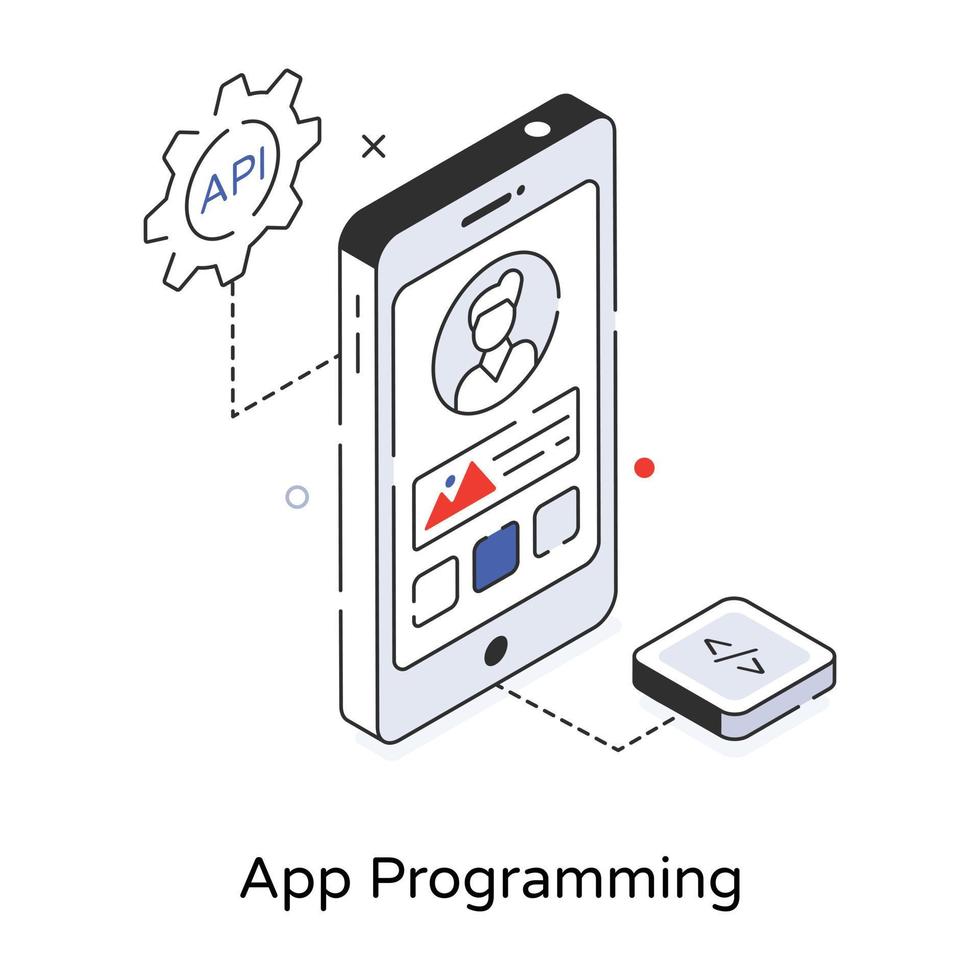 di moda App programmazione vettore