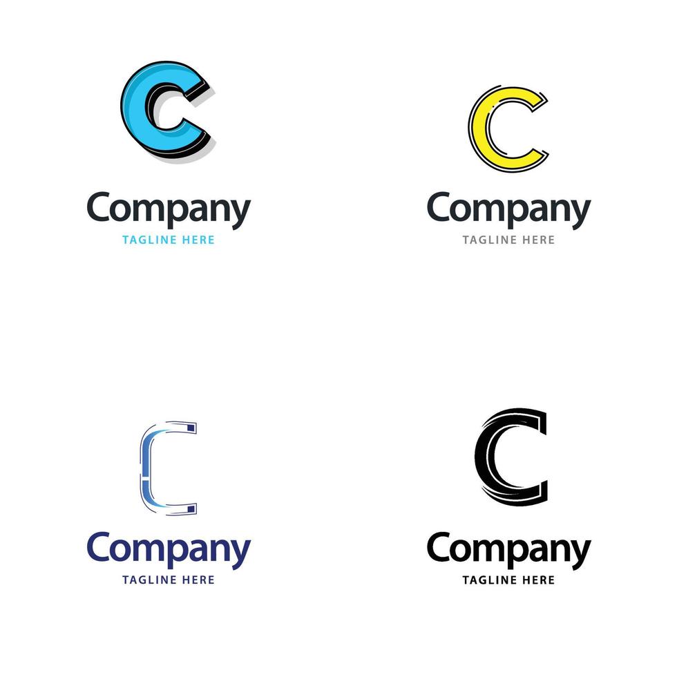 lettera c grande logo imballare design creativo moderno loghi design per il tuo attività commerciale vettore