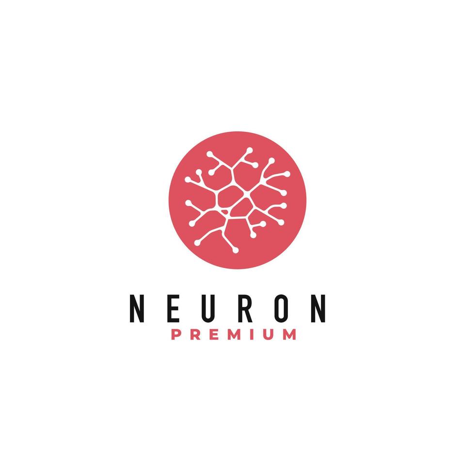minimalista neurone logo design vettore illustrazione