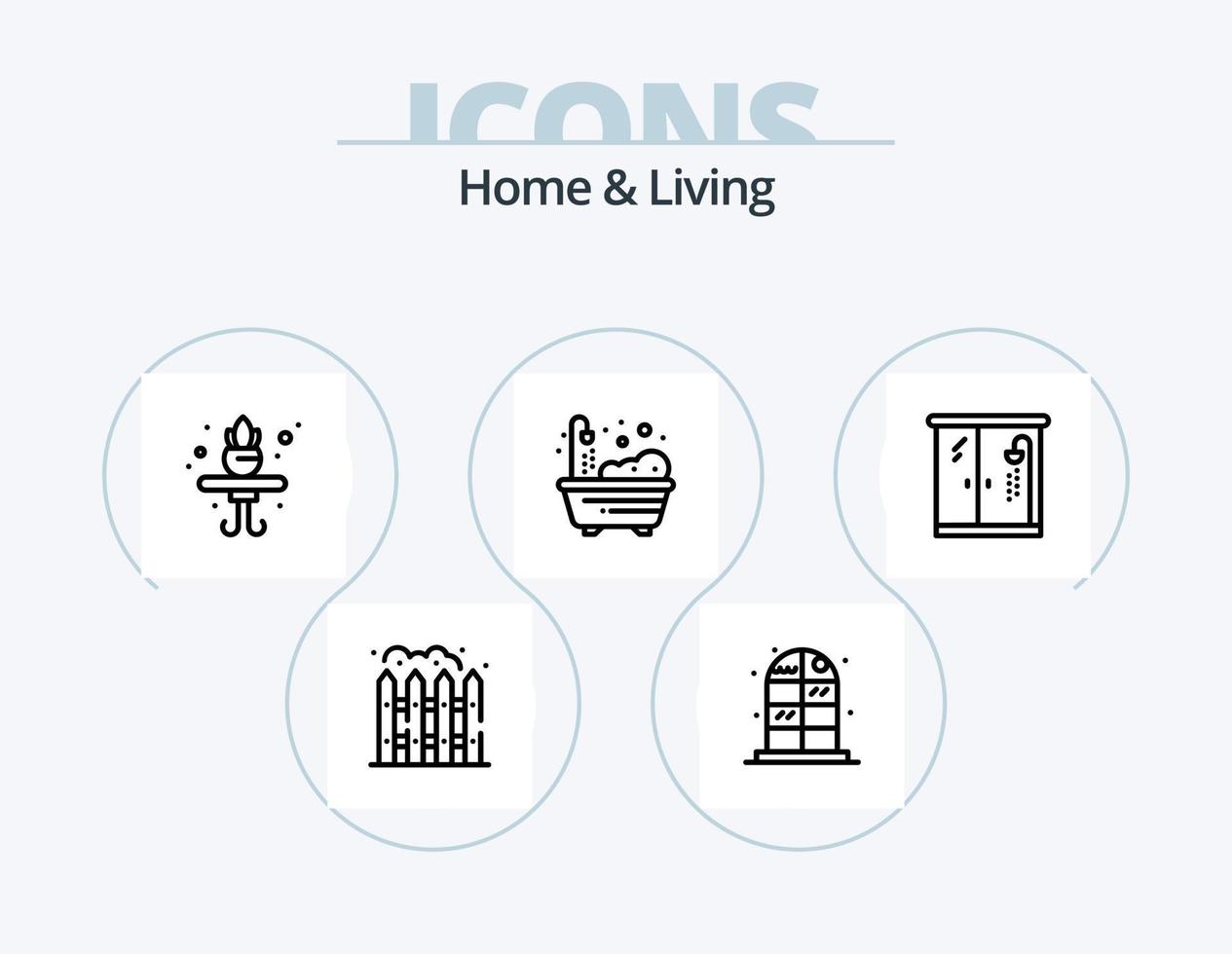 casa e vivente linea icona imballare 5 icona design. appendiabiti. vita. vita. casa. vivente vettore