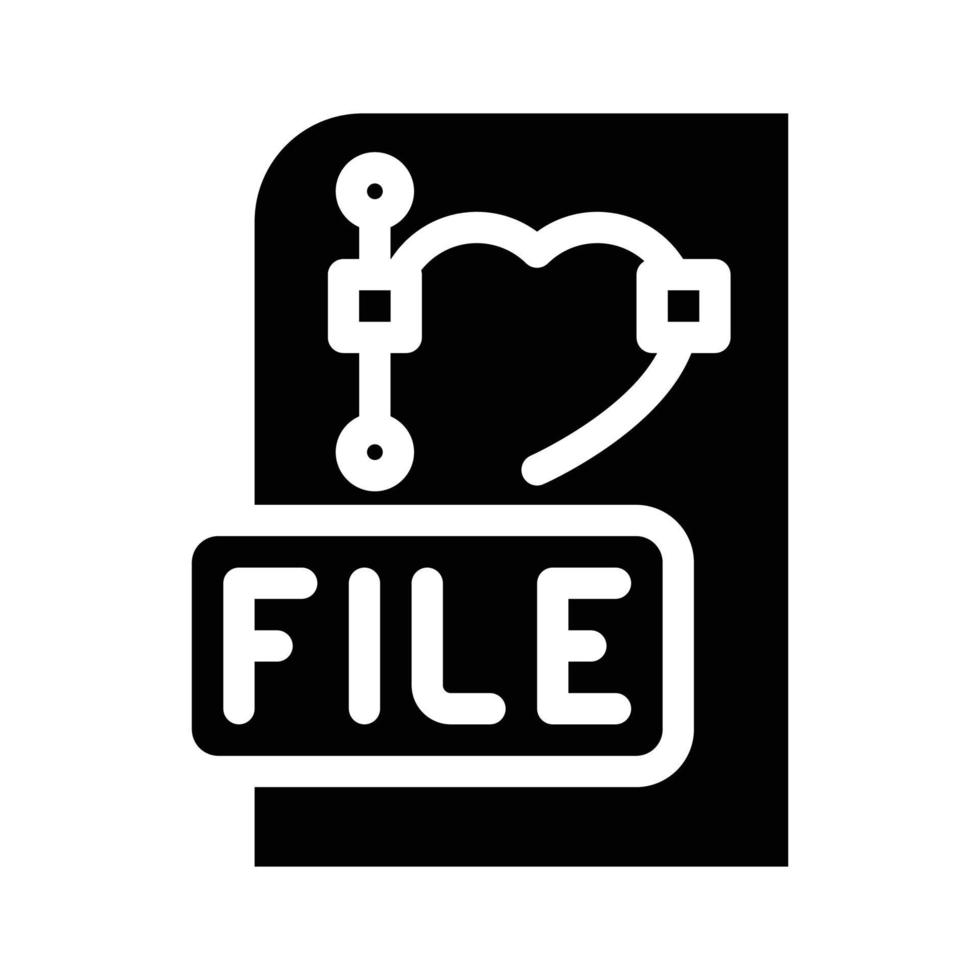 vettore file glifo icona vettore illustrazione