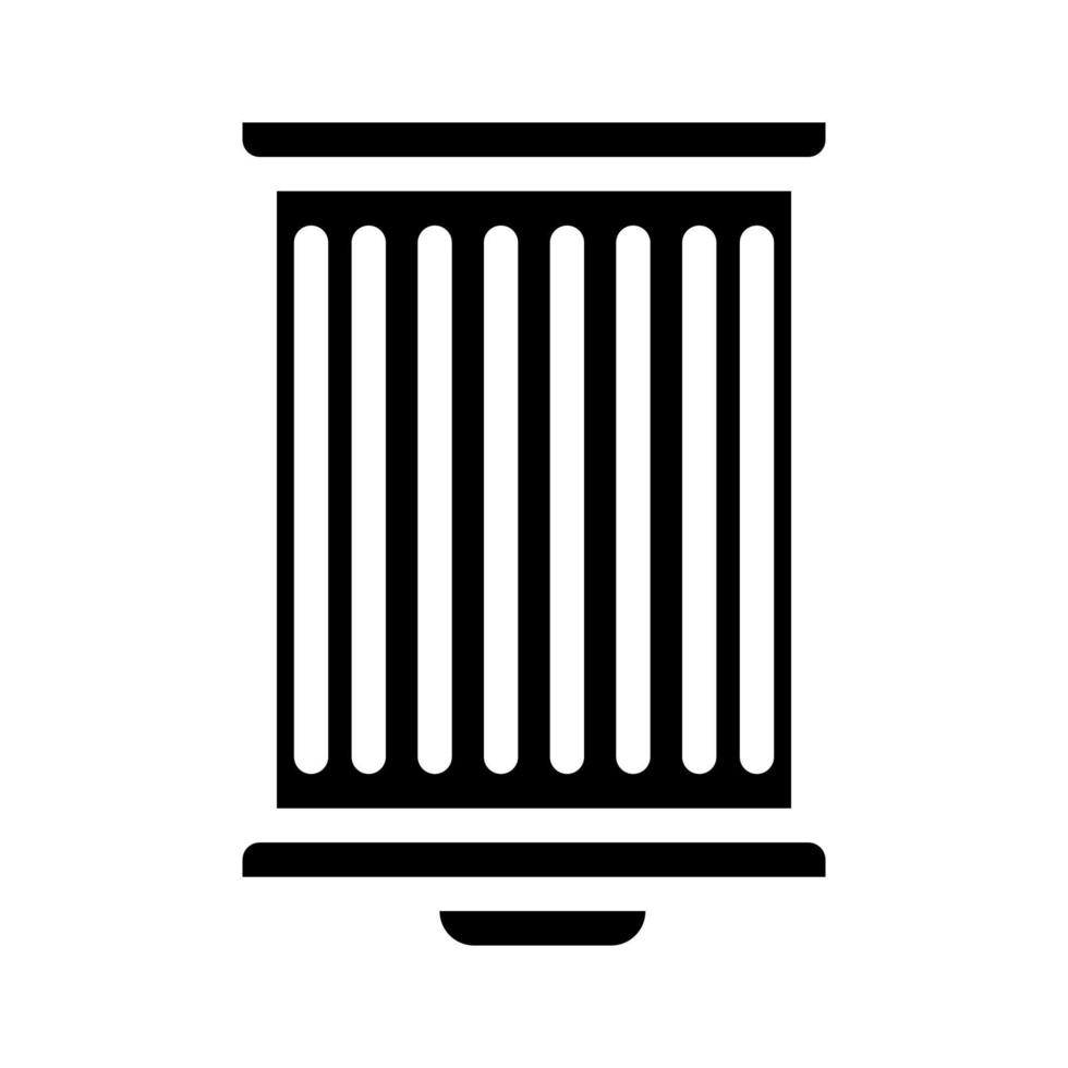 filtro aria pulizia dispositivo parte glifo icona vettore illustrazione