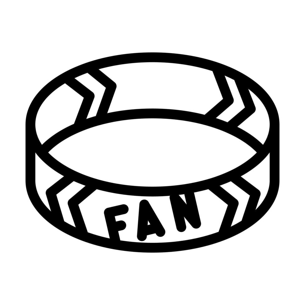 braccialetto fan linea icona vettore illustrazione