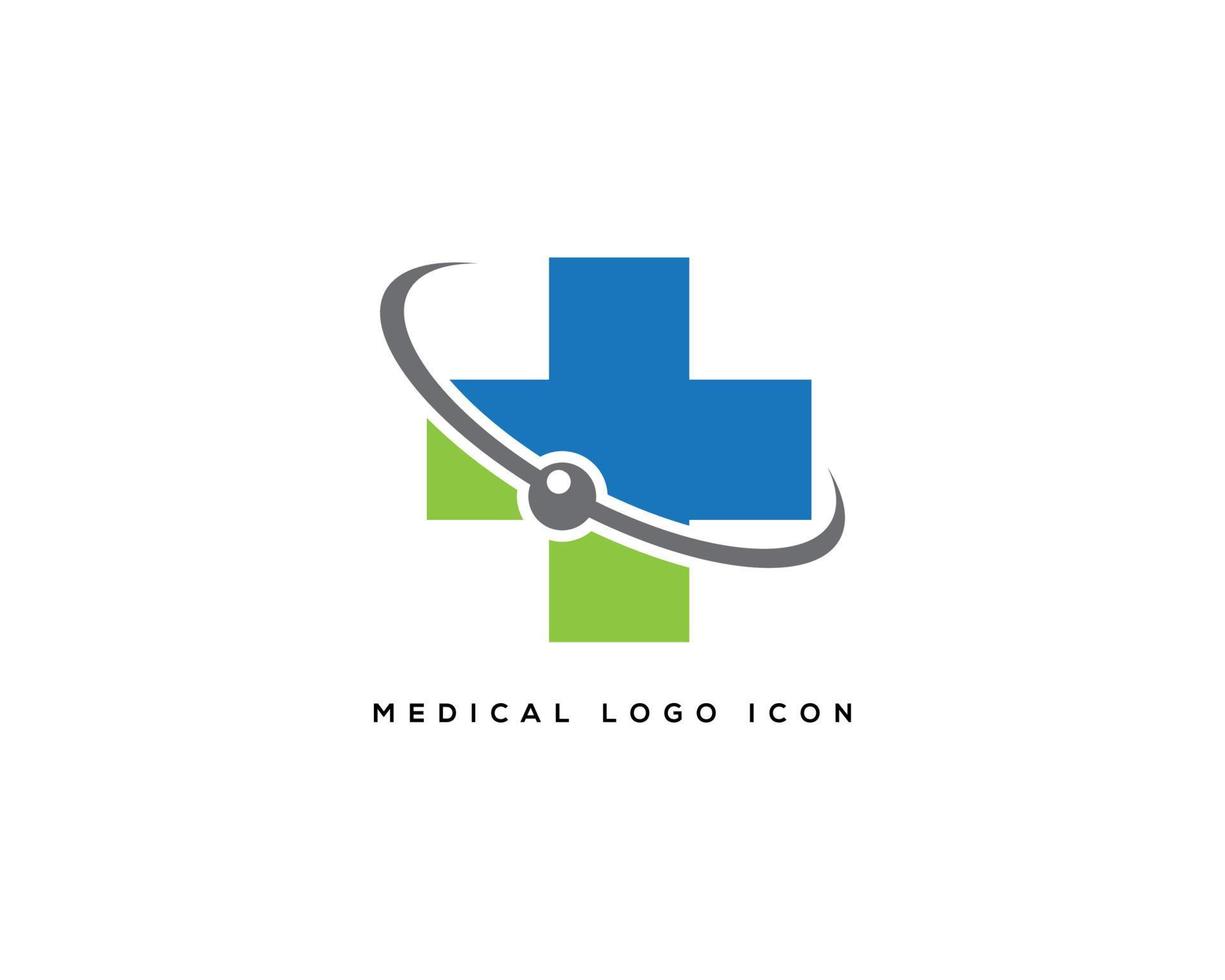 medico logo design icona. vettore