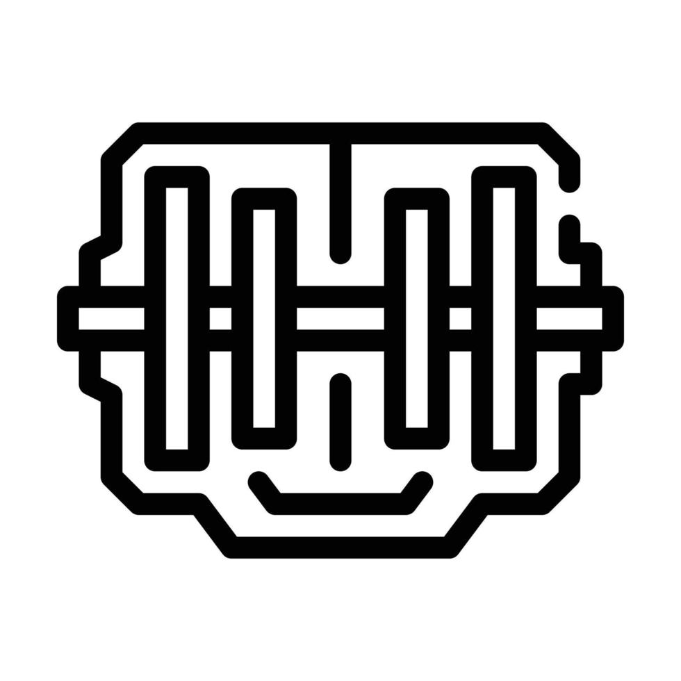 illustrazione nera del vettore dell'icona della linea del generatore elettrico