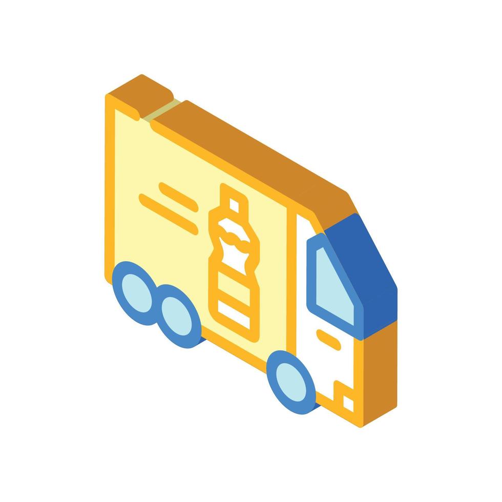 consegna olio camion isometrico icona vettore illustrazione