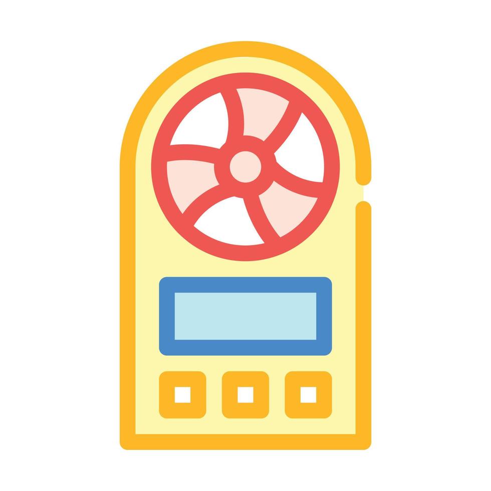 anemometro misurazione attrezzatura colore icona vettore illustrazione