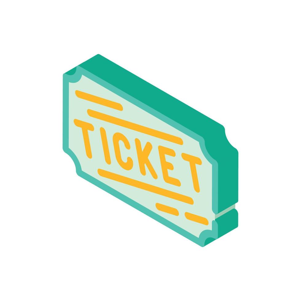 lotteria biglietto isometrico icona vettore isolato illustrazione