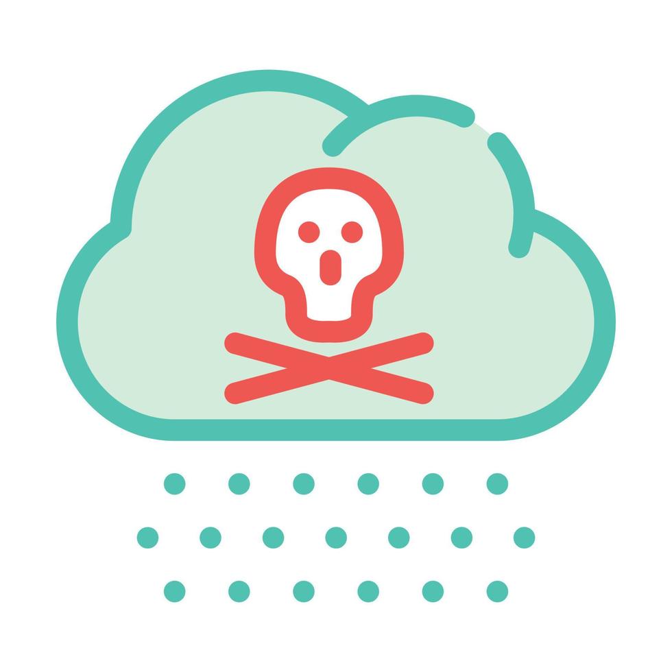 acido pioggia colore icona vettore simbolo illustrazione