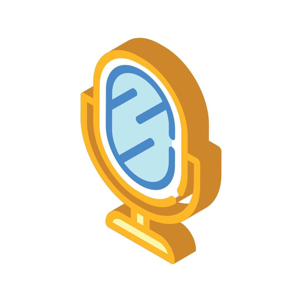 specchio accessorio isometrico icona vettore illustrazione isolato