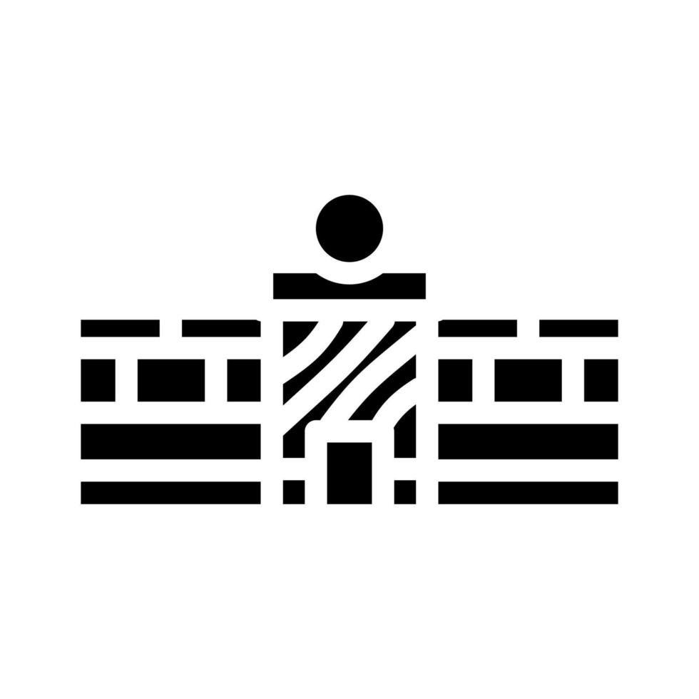 illustrazione vettoriale dell'icona del glifo del centro commerciale