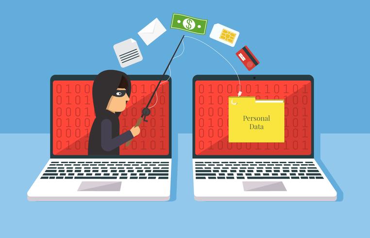 illustrazione di phishing vettore