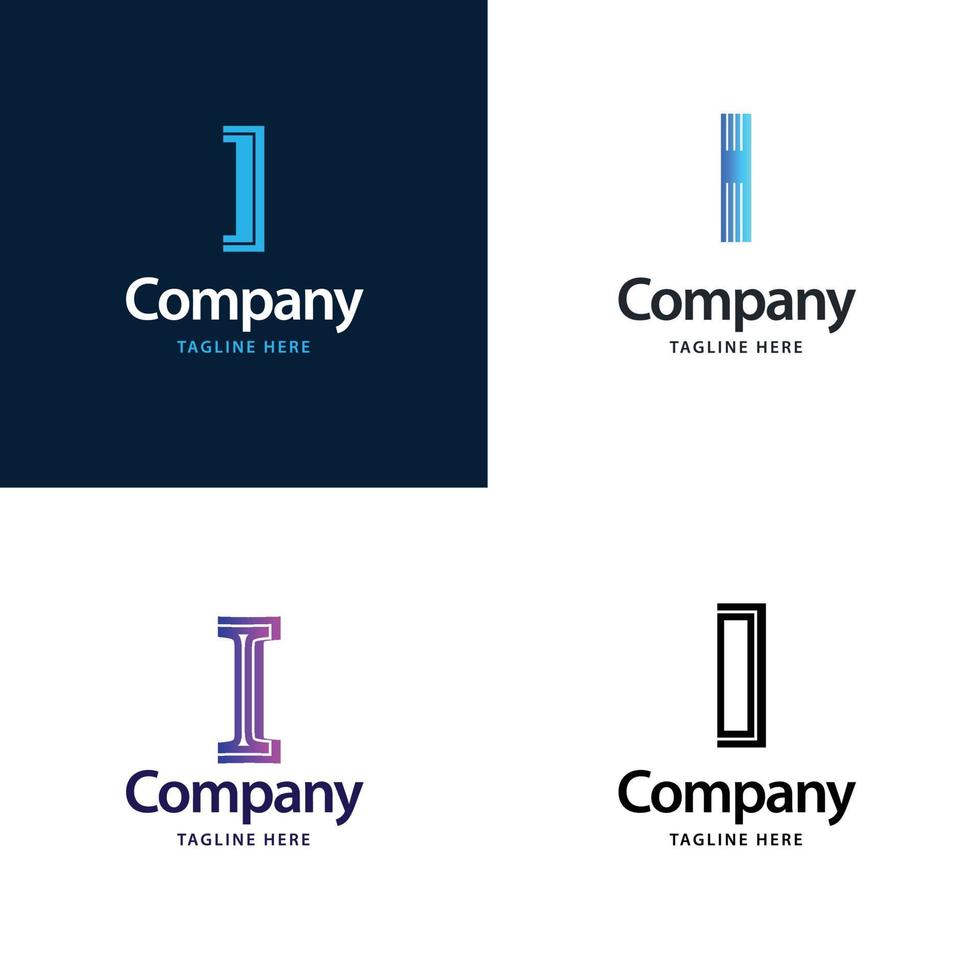 lettera io grande logo imballare design creativo moderno loghi design per il tuo attività commerciale vettore