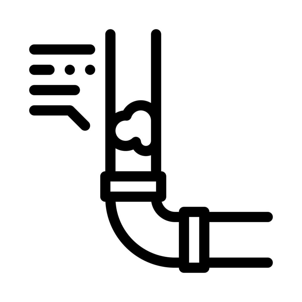 intasato tubo icona vettore schema illustrazione