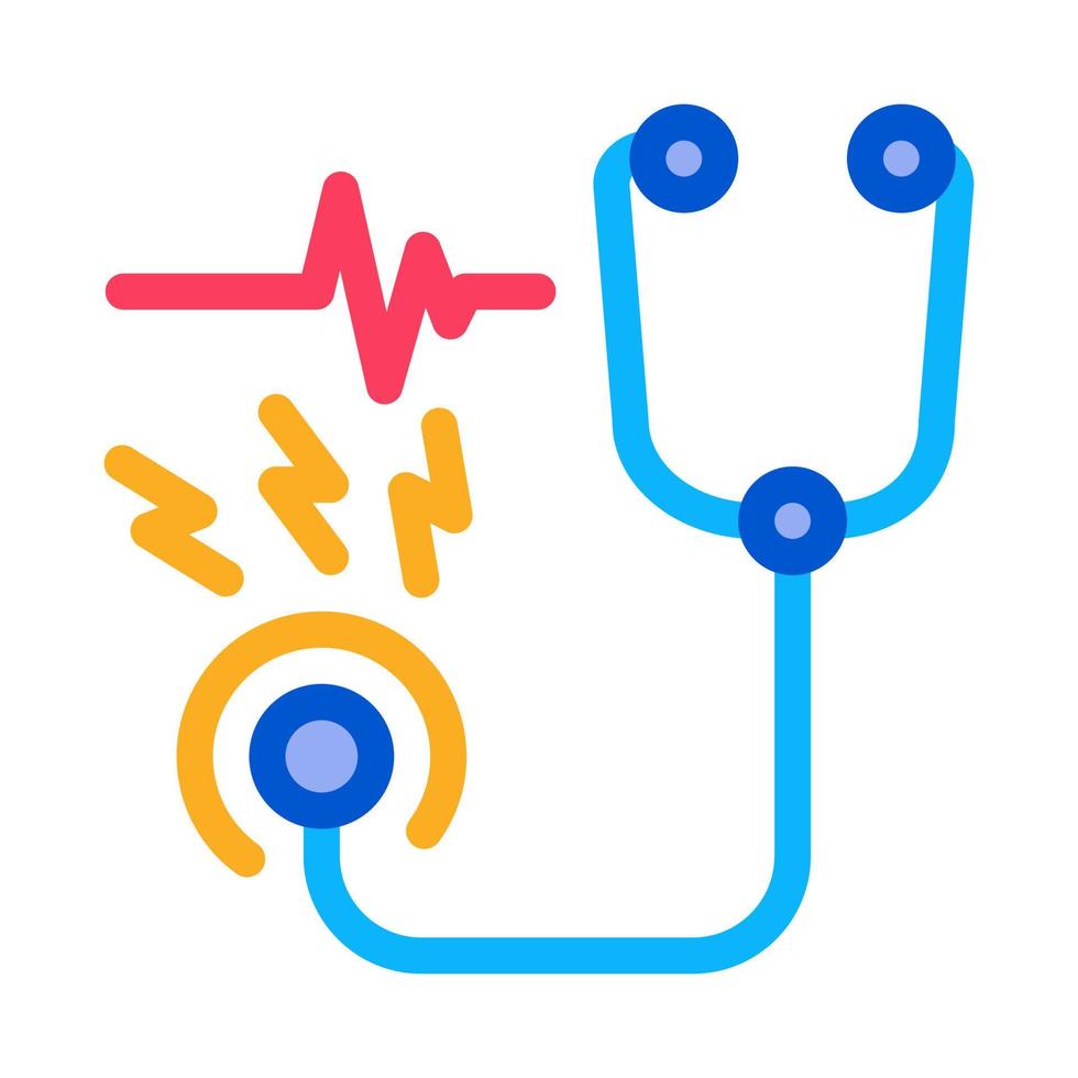 stetoscopio attrezzo icona vettore schema illustrazione