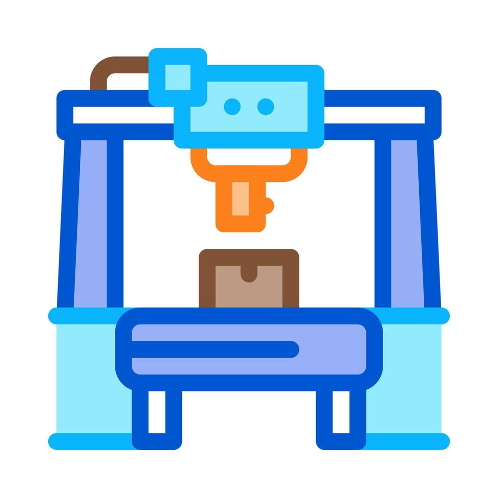 produzione macchina icona vettore schema illustrazione