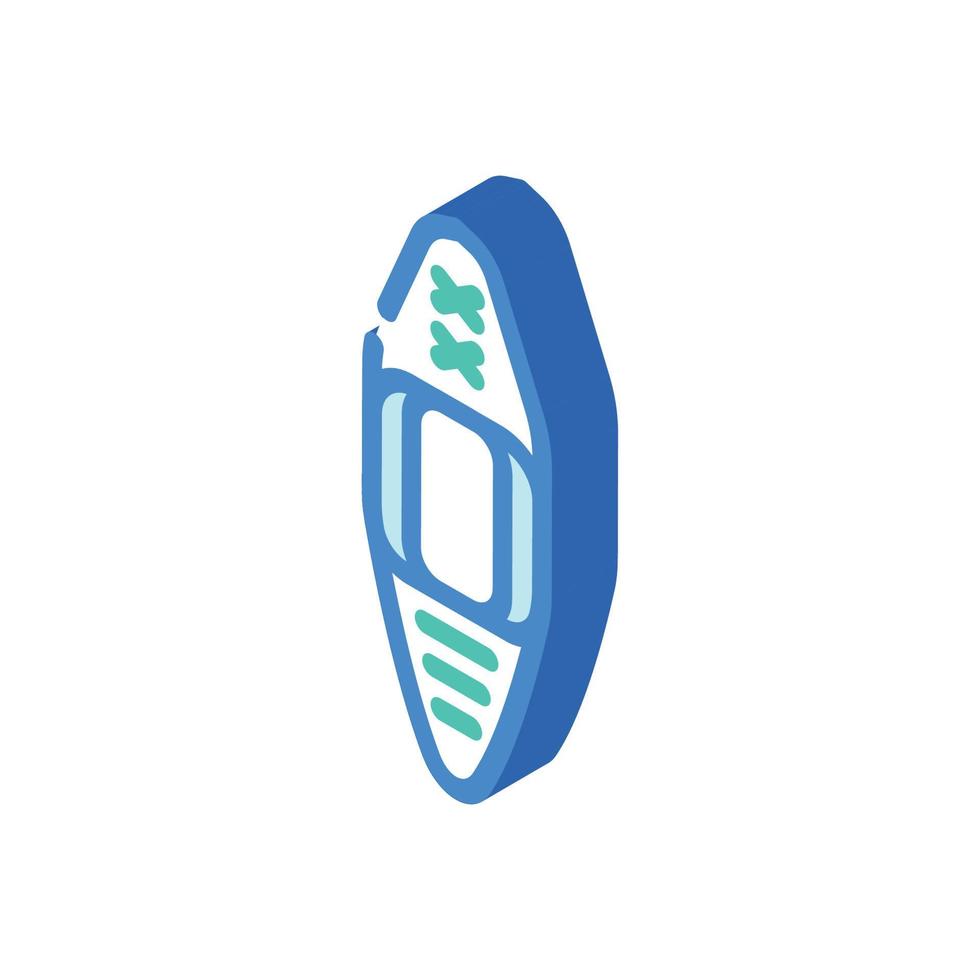 kayak acqua sport isometrico icona vettore illustrazione