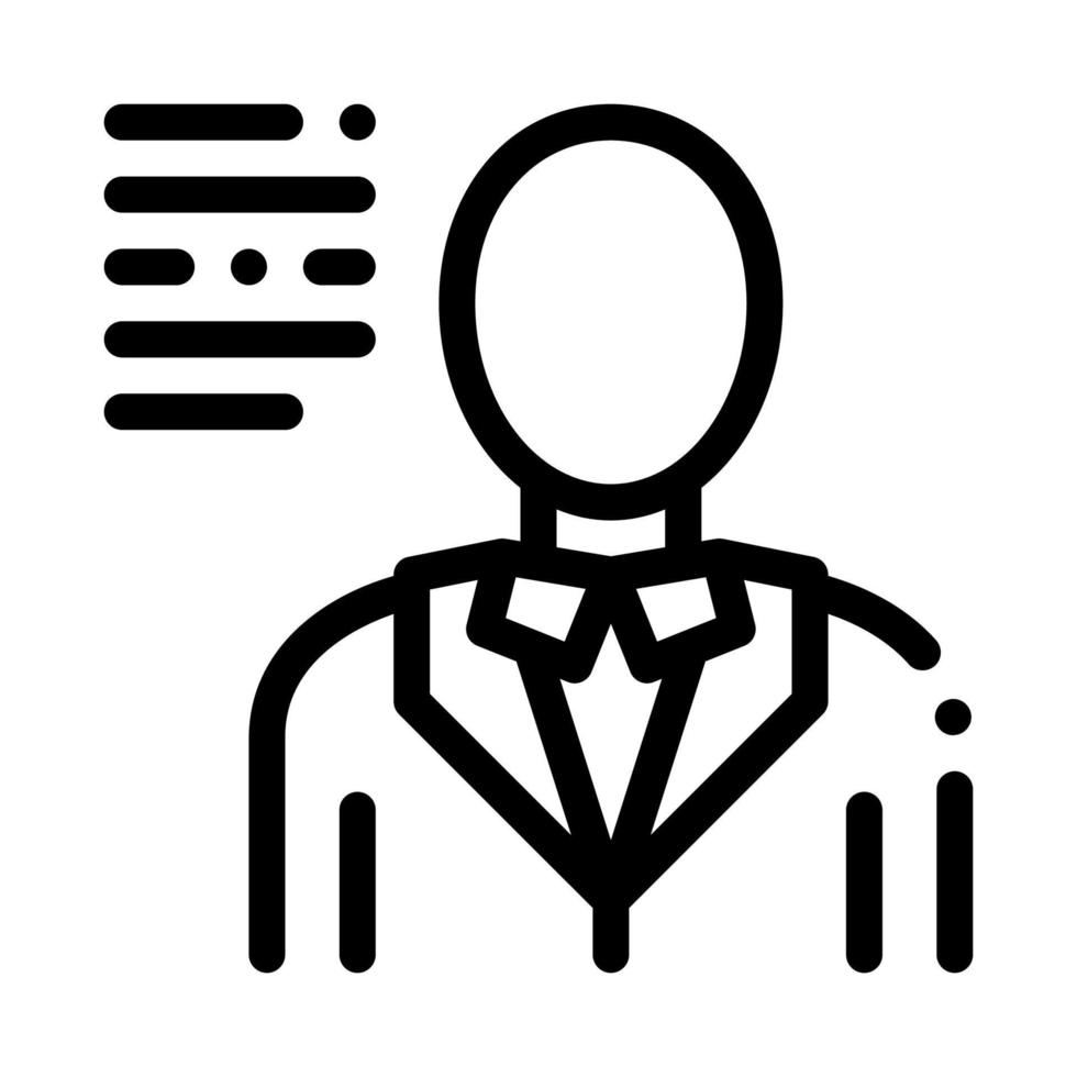 umano silhouette icona vettore schema illustrazione