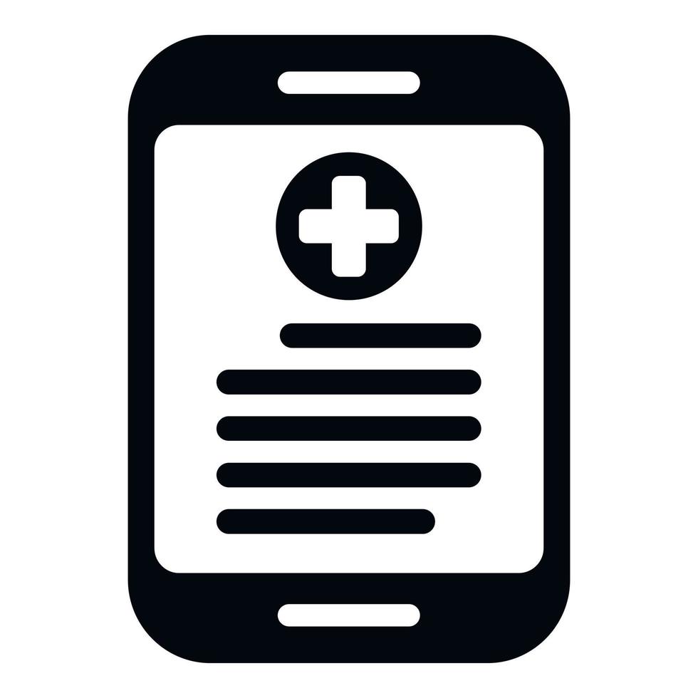 tavoletta medico carta icona semplice vettore. medico paziente vettore