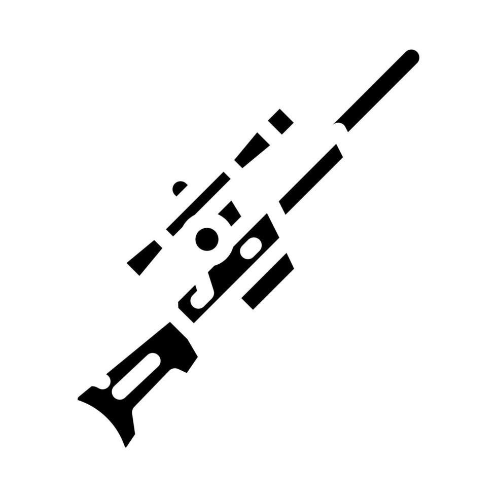 cecchino fucile glifo icona vettore illustrazione