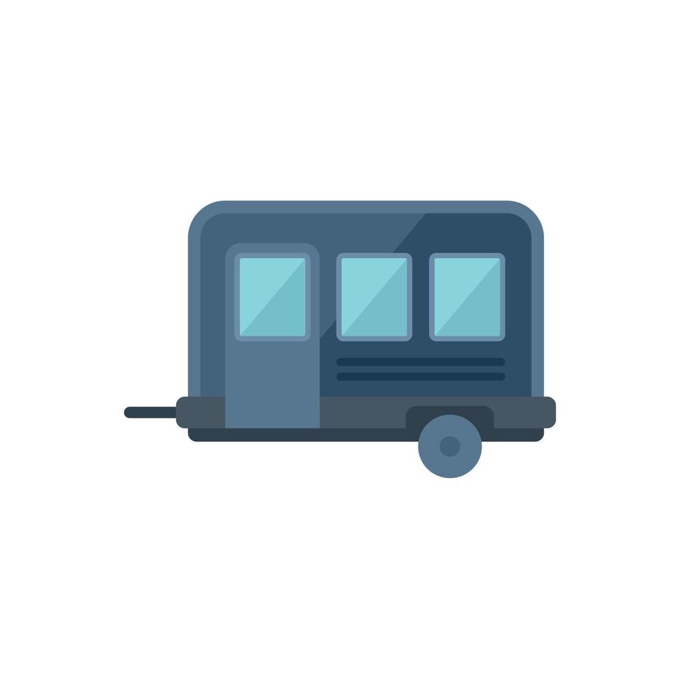veicolo trailer icona piatto vettore. auto caravan vettore