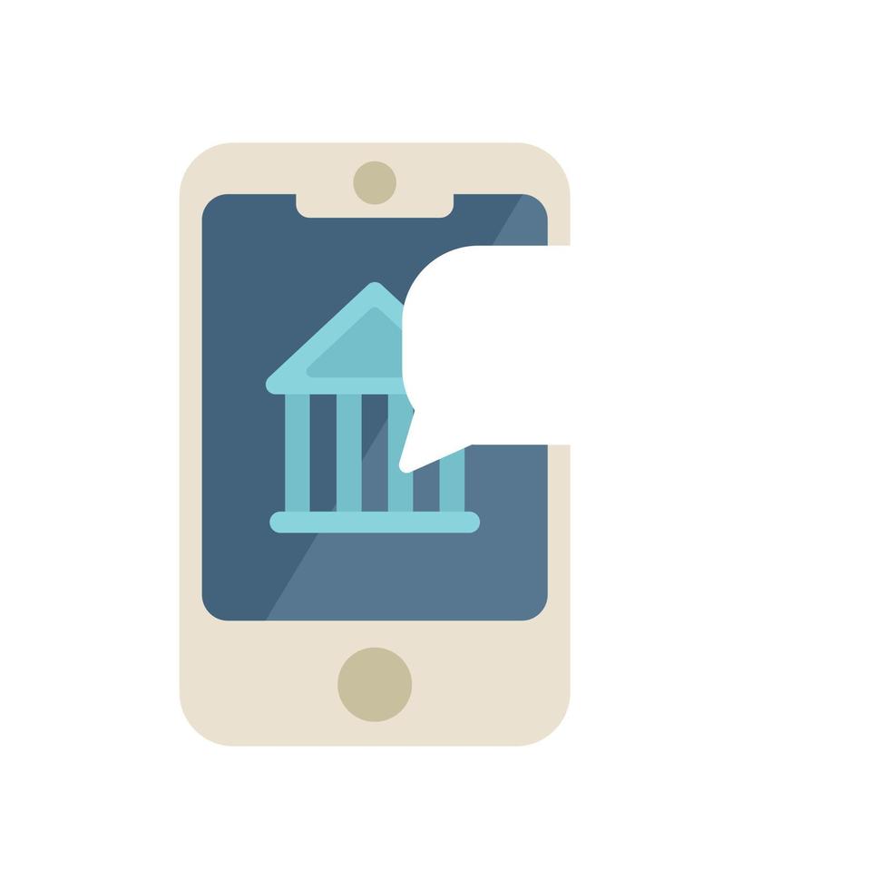 smartphone bancario icona piatto vettore. banca finanza vettore