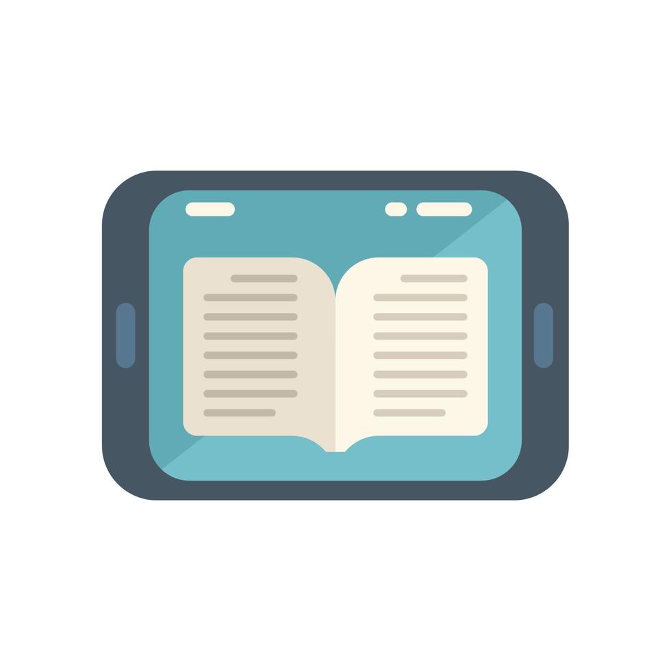 ebook lettore icona piatto vettore. digitale formazione scolastica vettore