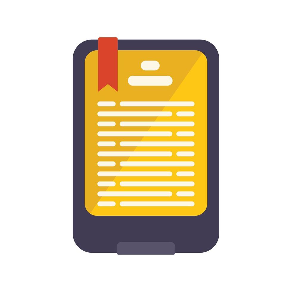ebook icona piatto vettore. digitale libro vettore