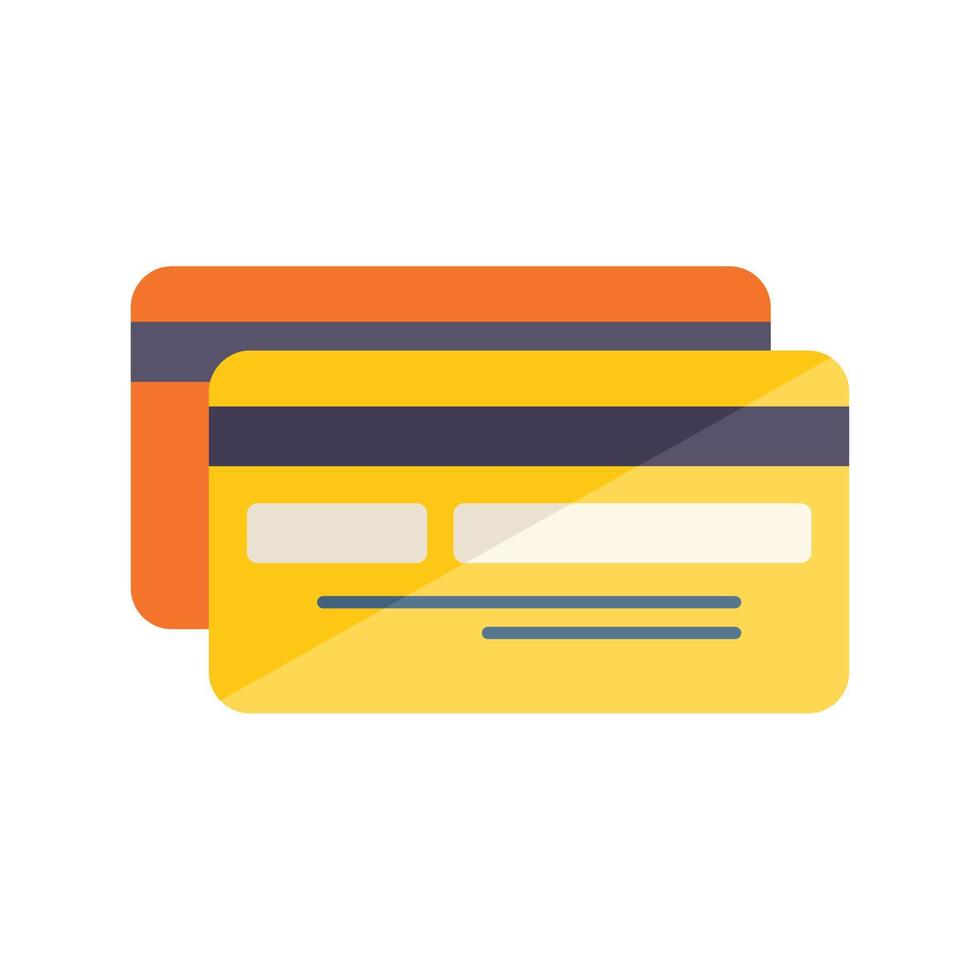 credito carta icona piatto vettore. finanza pagamento vettore