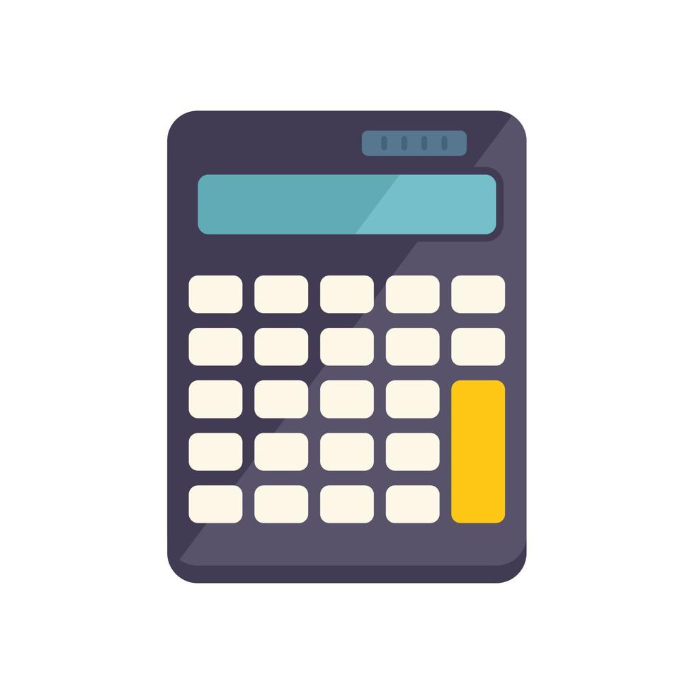 finanza calcolatrice icona piatto vettore. banca pagamento vettore
